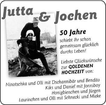 Glückwunschanzeige von Jutta & Jochen 