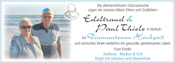 Glückwunschanzeige von Edeltraud & Paul Thielein