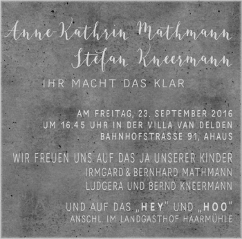 Glückwunschanzeige von Anne-Kathrin & Stefan Mathmann & Kneermann