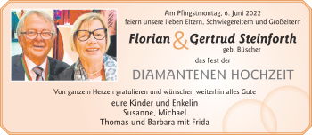 Glückwunschanzeige von Florian Steinforth