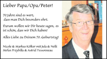 Glückwunschanzeige von Peter 