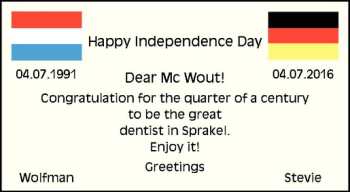 Glückwunschanzeige von Mc Wout 