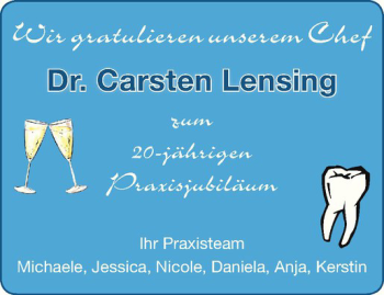 Glückwunschanzeige von Carsten Lensing
