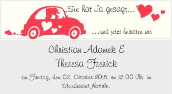 Glückwunschanzeige von Christian Adamek & Theresa Frerick 