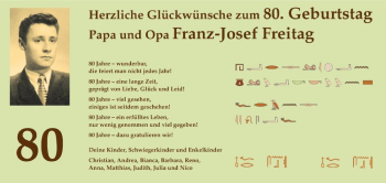 Glückwunschanzeige von Franz-Josef Freitag