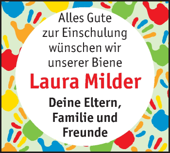 Glückwunschanzeige von Laura Milder