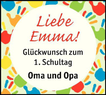 Glückwunschanzeige von Emma 
