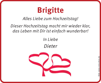 Glückwunschanzeige von Brigitte 