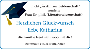 Glückwunschanzeige von Katharina 