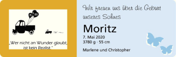 Glückwunschanzeige von Moritz 