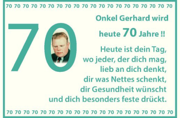 Glückwunschanzeige von Gerhard 