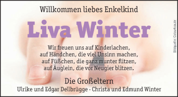 Glückwunschanzeige von Liva Winter