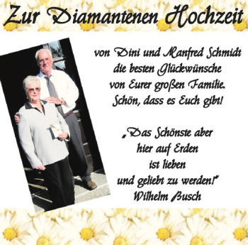 Glückwunschanzeige von Dini & Manfred Schmidt
