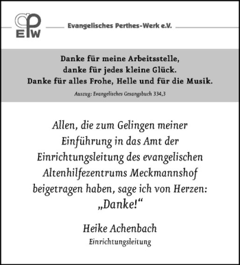 Glückwunschanzeige von Heike Achenbach
