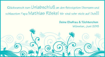 Glückwunschanzeige von Mathias Röske