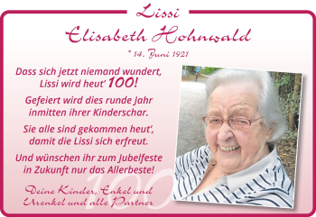 Glückwunschanzeige von Elisabeth 