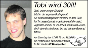 Glückwunschanzeige von Tobias 