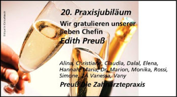 Glückwunschanzeige von Edith Preuß