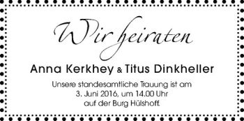Glückwunschanzeige von Anna Kerkhey & Titus Dinkheller 