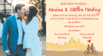 Glückwunschanzeige von Karina & Steffen Herting