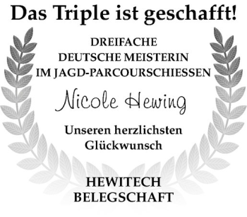 Glückwunschanzeige von Nicole Hewing