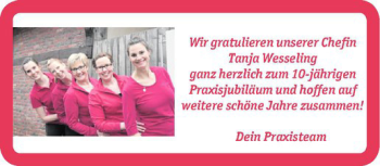 Glückwunschanzeige von Tanja Wesseling
