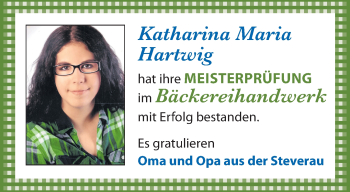 Glückwunschanzeige von Katharina Maria Hartwig