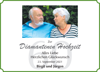 Glückwunschanzeige von Birgit und Jürgen 