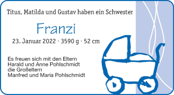 Glückwunschanzeige von Franzi Pohlschmidt