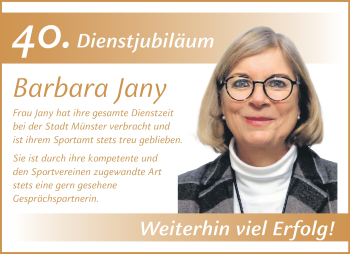 Glückwunschanzeige von Barbara Jany