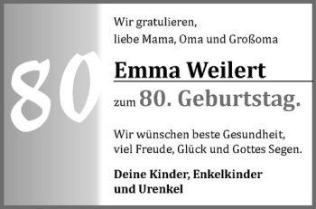 Glückwunschanzeige von Emma Weilert