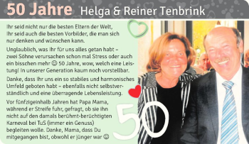 Glückwunschanzeige von Helga & Reiner Tenbrink