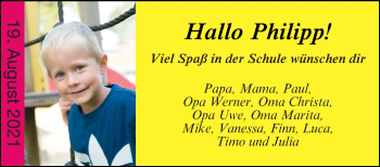 Glückwunschanzeige von Philipp 