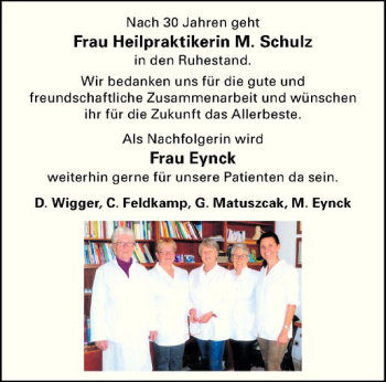 Glückwunschanzeige von  Schulz
