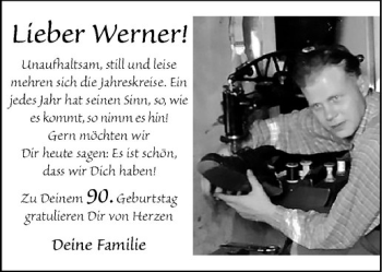 Glückwunschanzeige von Werner 