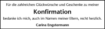 Glückwunschanzeige von Carina Engstermann