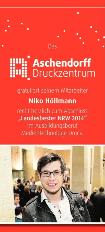Glückwunschanzeige von Niko Höllmann