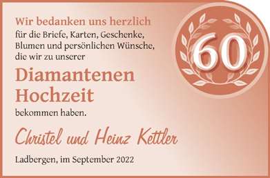 Zur Glückwunschseite von Christel und Heinz Kettler